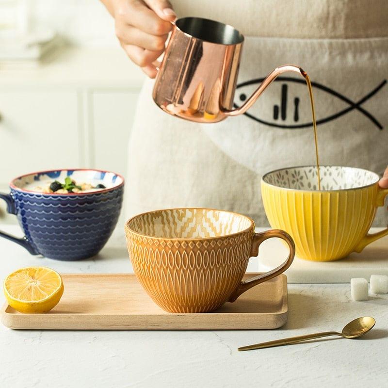 Shop 0 Retro Defect Creative Nordic Personality Trend Large-capacity Mug Breakfast Mug Cereal Milk Mug Cute Girl Mug Ceramic Coffee Mug Mademoiselle Home Decor