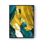Shop 0 15x20cm No Frame / 202006NQ070F Abstract Wall Poster Yellow Golden Foil Blue Nordic Canvas Print Colorful Block Art Painting Pictures Living Room Hotel Decor Mademoiselle Home Decor