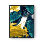 Shop 0 15x20cm No Frame / 202006NQ070B Abstract Wall Poster Yellow Golden Foil Blue Nordic Canvas Print Colorful Block Art Painting Pictures Living Room Hotel Decor Mademoiselle Home Decor