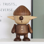 Shop 0 Creative Hobbit Ornament Wooden Panda Figurine Natural Wood Dolls Animal Figure Home Decoration Accessories Man Birthday Gift Mademoiselle Home Decor