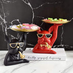 Shop 0 JIEME Nordic Style French Bulldog Tray TV Cabinet Living Room Desktop Decorations Creative Decorations Porch Storage Gifts Mademoiselle Home Decor