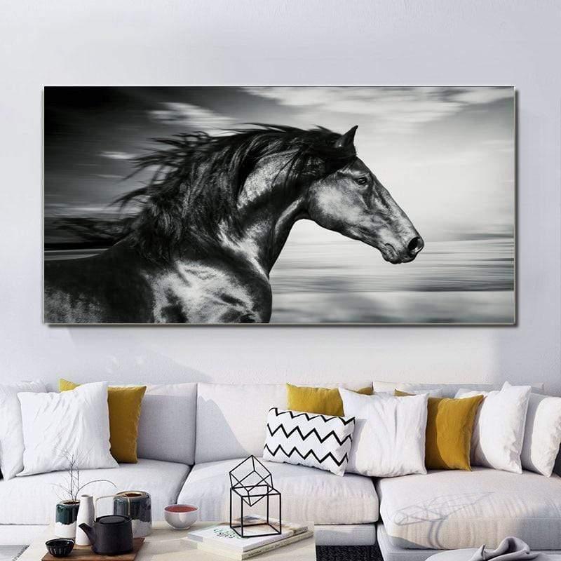 Shop 0 20x40CM NO FRAME / W 0621 horse SELFLESSLY Animal Art Two Running Horses Canvas Painting Wall Pictures For Living Room Decor Modern Abstract Art Prints Posters Mademoiselle Home Decor