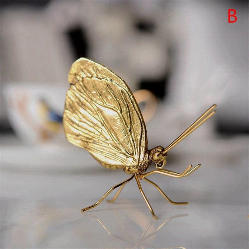 Shop 0 B Decorative Metal Handicraft Copper Gold Ant Butterfly Ornament For Art Decor Mademoiselle Home Decor