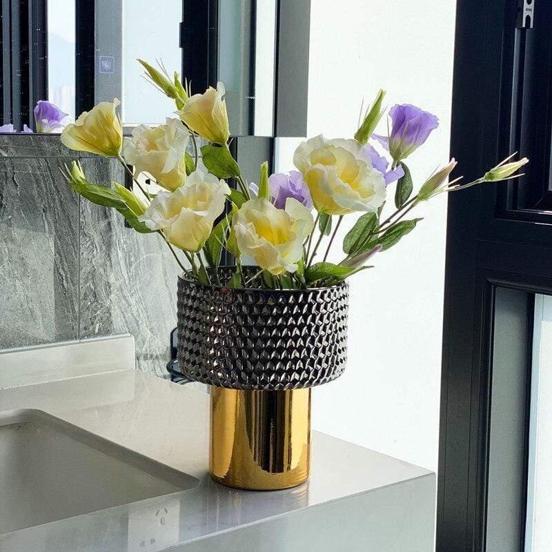 Shop 0 Light Luxury Glass Flower Vase Flower Arrangement Vases Home Living Room Hydroponic Plant Dining Table Decorations Crafts Mademoiselle Home Decor