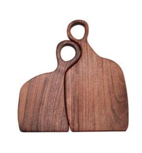 Shop 0 2 pcs Black Walnut Wood Cutting Board Solid Wood Creative Whole Wood Bread Tray Fruit Chopping Board Kitchen Wooden Board kitchen tool Mademoiselle Home Decor