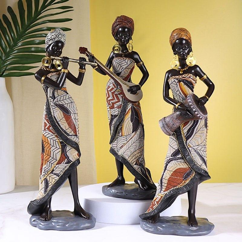 Shop 0 African Statues For Home Decor Resin Sculptures Woman Black Living Room Decorative Figures Office Desk Decoration Tv Cabinet Mademoiselle Home Decor