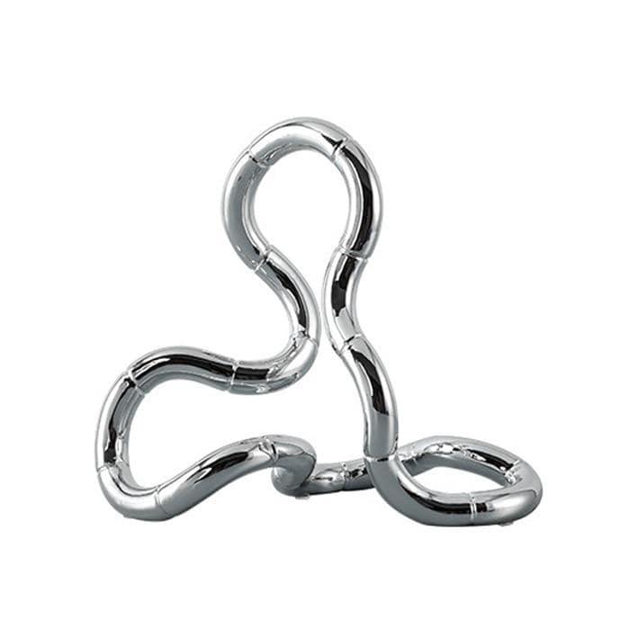 Shop 0 28x13x14.5cm JOYLOVE Modern Silver Abstract Curve Line Sculpture Modeling Design Minimalist Home Living Room Office Hotel Desktop Art Layout Mademoiselle Home Decor