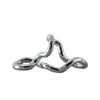 Shop 0 29x17.5x26.5cm JOYLOVE Modern Silver Abstract Curve Line Sculpture Modeling Design Minimalist Home Living Room Office Hotel Desktop Art Layout Mademoiselle Home Decor