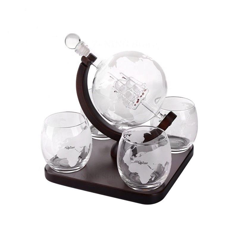 Shop 0 NANCIHUI glass wine set whiskey decanter crystal glass vodka spirit dispenser bar party interior decoration art glassware 2021 Mademoiselle Home Decor