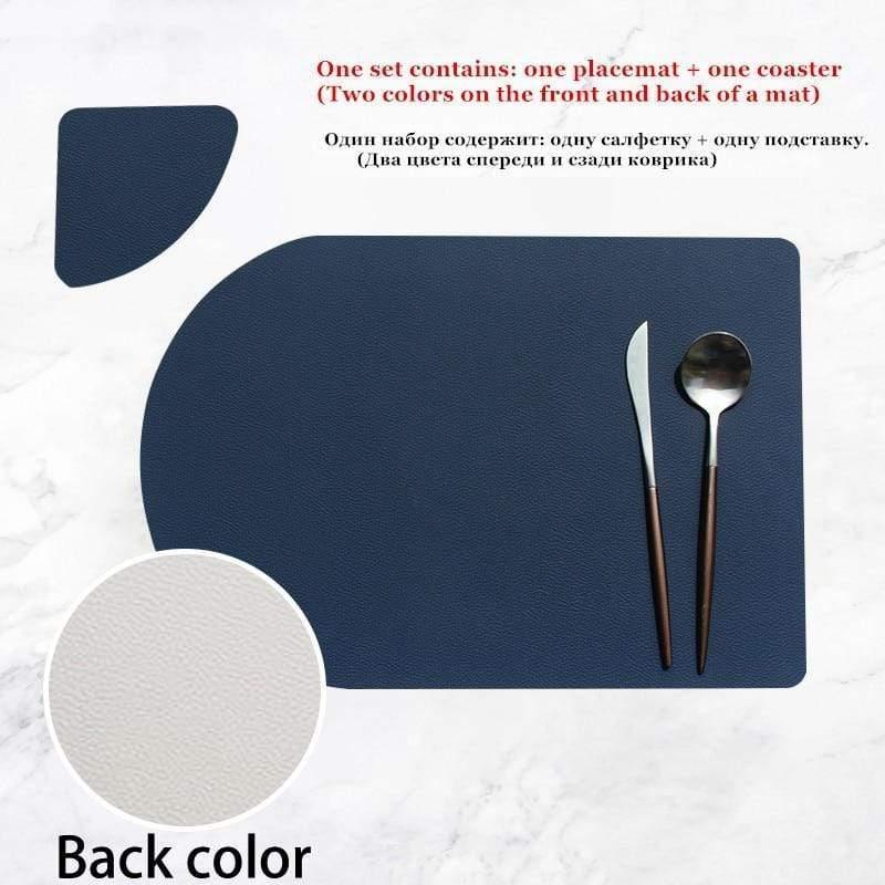 Shop 0 Blue gray Camogli Placemat & Coaster Set Mademoiselle Home Decor