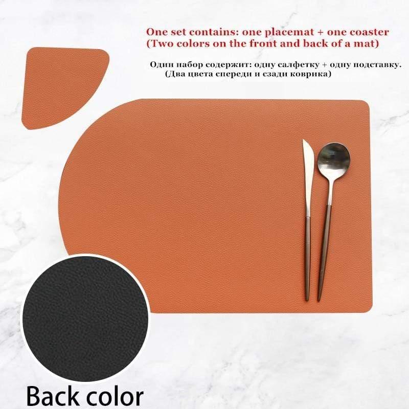 Shop 0 Brown black Camogli Placemat & Coaster Set Mademoiselle Home Decor