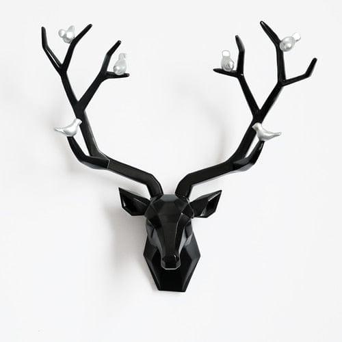 Shop 0 Black L Resin Deer Head 3d Wall Decor Resin Statue Decoration Accessories Living Room Wall Statue Sculpture Mordern Art Animal Head Mademoiselle Home Decor