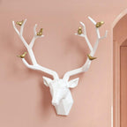 Shop 0 Resin Deer Head 3d Wall Decor Resin Statue Decoration Accessories Living Room Wall Statue Sculpture Mordern Art Animal Head Mademoiselle Home Decor