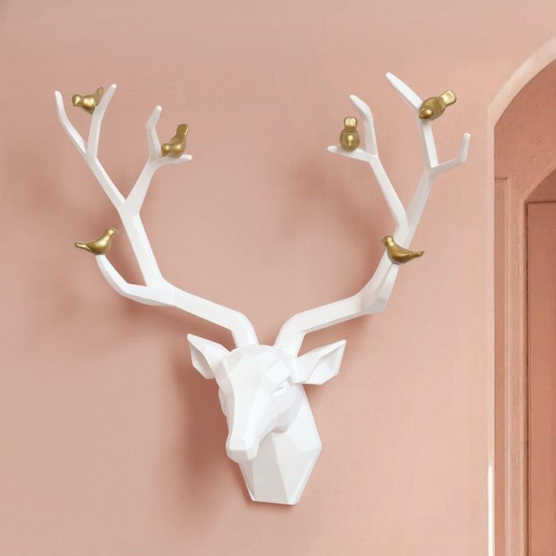 Shop 0 Resin Deer Head 3d Wall Decor Resin Statue Decoration Accessories Living Room Wall Statue Sculpture Mordern Art Animal Head Mademoiselle Home Decor
