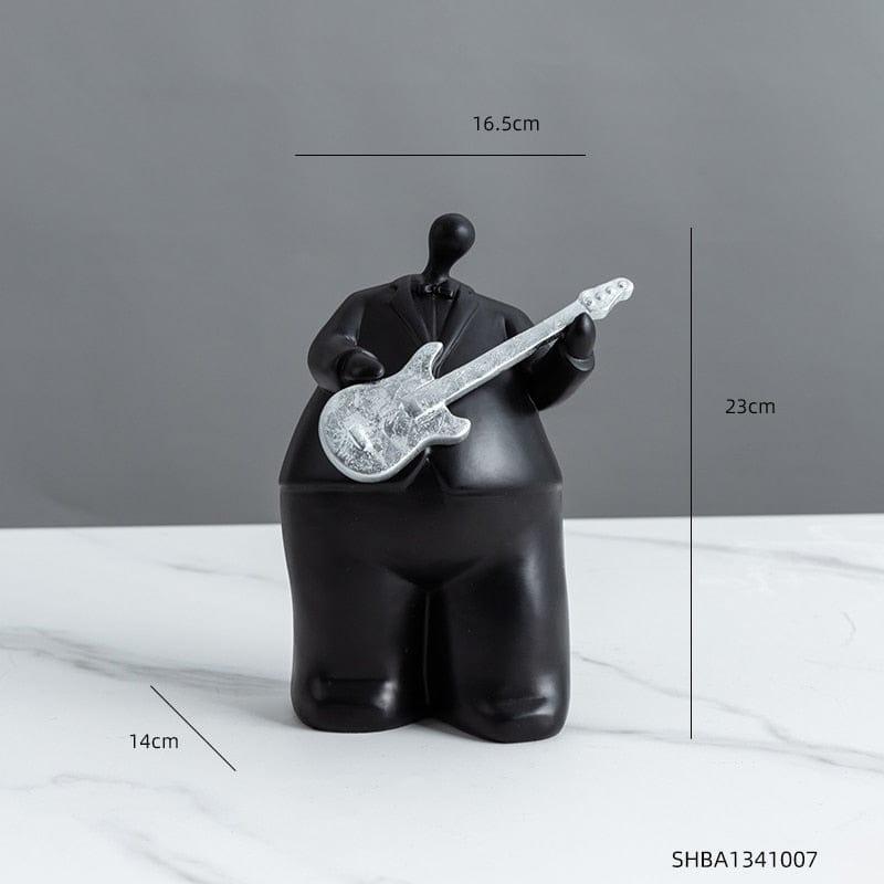 Shop 0 Playing guitar Modern Creative Musician Sculpture figure Resin Model Nordic Home decor Living Room Decoration Sculpture Modern Art Gift Mademoiselle Home Decor