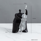 Shop 0 Play the cello Modern Creative Musician Sculpture figure Resin Model Nordic Home decor Living Room Decoration Sculpture Modern Art Gift Mademoiselle Home Decor
