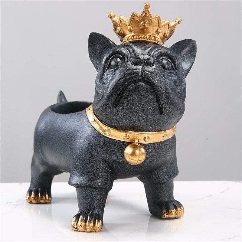 Shop 0 Luxury Crown Bulldog Sculpture Keys Watch Storage Decoration Lovely Dog Statue LiVing Room Decor Desktop Home Decoration Gift Mademoiselle Home Decor