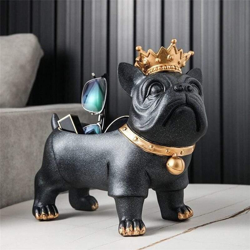 Shop 0 Luxury Crown Bulldog Sculpture Keys Watch Storage Decoration Lovely Dog Statue LiVing Room Decor Desktop Home Decoration Gift Mademoiselle Home Decor