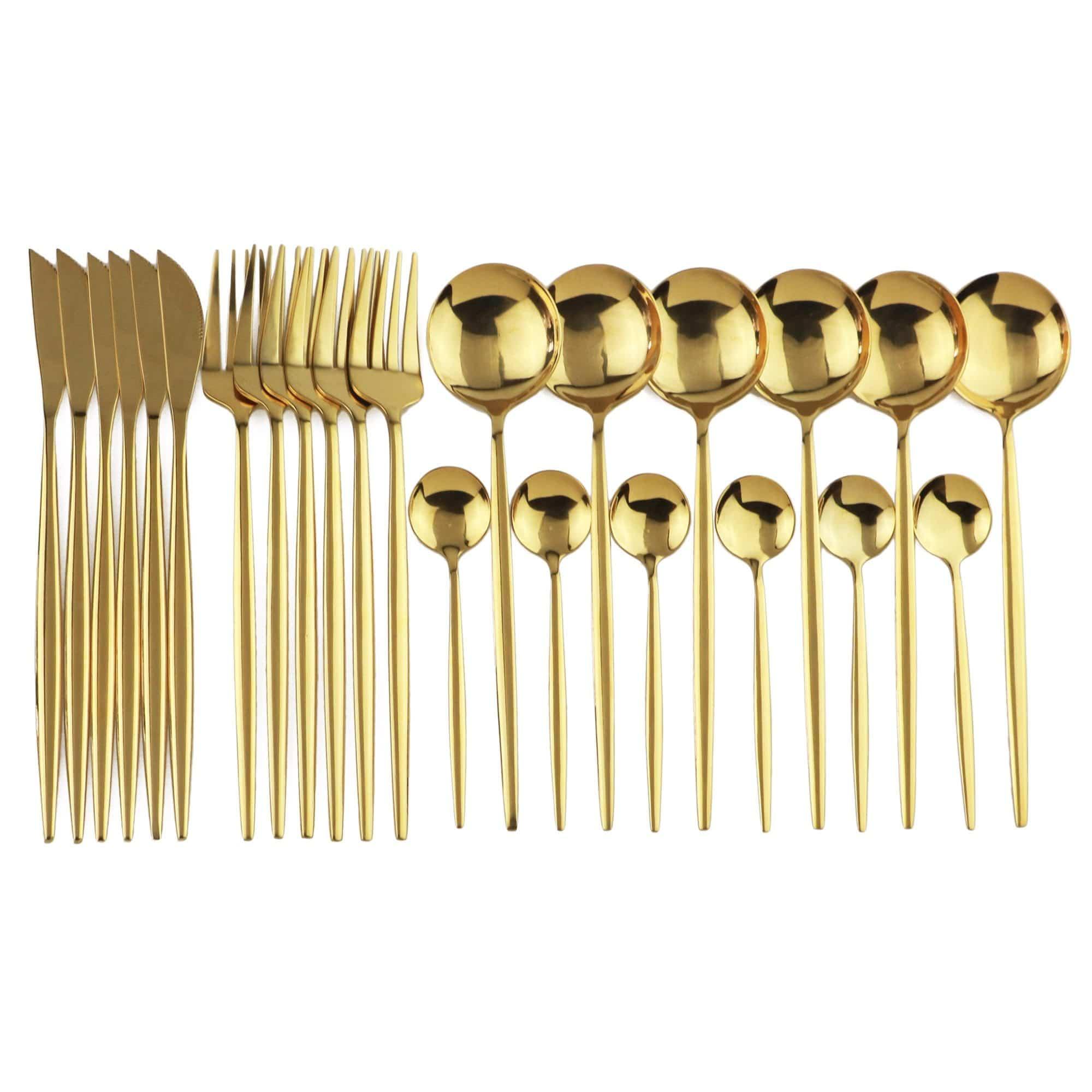 Shop 100003310 24Pcs Gold Casper Cutlery Set Mademoiselle Home Decor