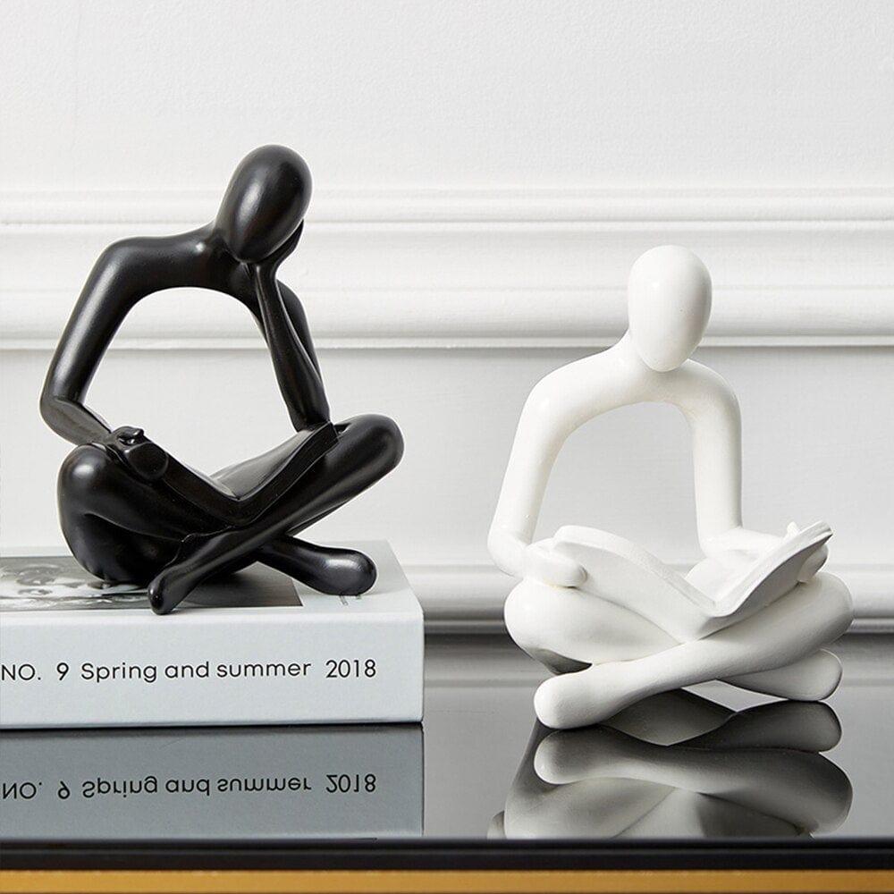 Shop 0 Creative Thinker Abstract Resin Sculpture Nordic Living Room Home Decoration Interior Figurines Room Decoration Desk Accessories Mademoiselle Home Decor