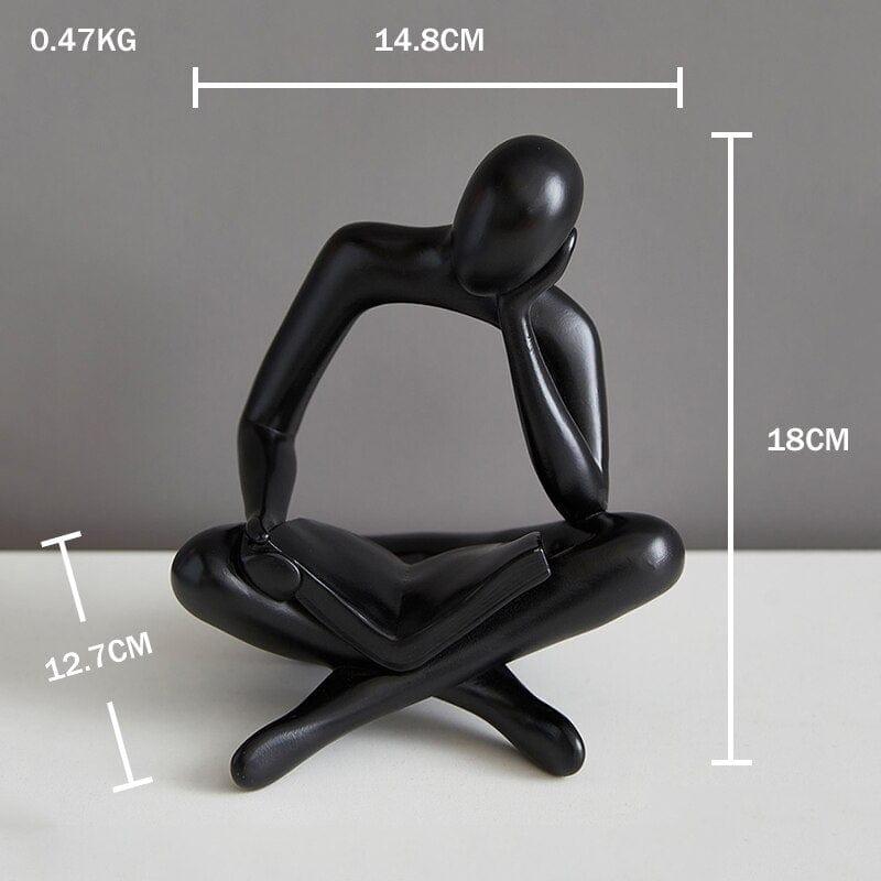 Shop 0 Black Sculpture Creative Thinker Abstract Resin Sculpture Nordic Living Room Home Decoration Interior Figurines Room Decoration Desk Accessories Mademoiselle Home Decor