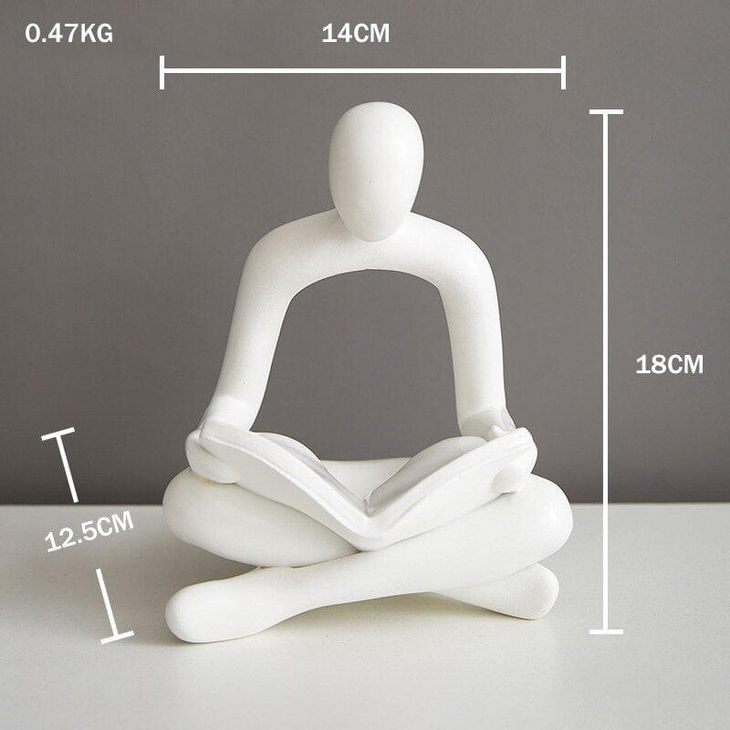 Shop 0 White Sculpture Creative Thinker Abstract Resin Sculpture Nordic Living Room Home Decoration Interior Figurines Room Decoration Desk Accessories Mademoiselle Home Decor