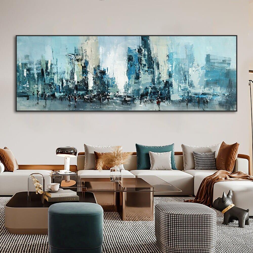 Shop 0 Large Size Abstract City Building Canvas Painting Modern Landscape Posters And Prints Wall Art For Living Room Home Decoration Mademoiselle Home Decor