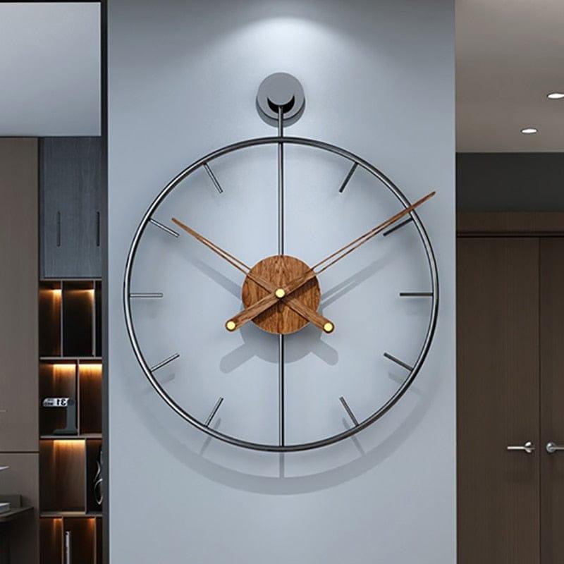 Shop 0 Luxury Large Wall Clock Modern Metal Wood Silent Watches Mechanism Clocks Wall Home Decor Living Room Decoration Gift Ideas Mademoiselle Home Decor