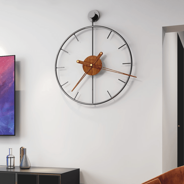 Shop 0 Luxury Large Wall Clock Modern Metal Wood Silent Watches Mechanism Clocks Wall Home Decor Living Room Decoration Gift Ideas Mademoiselle Home Decor