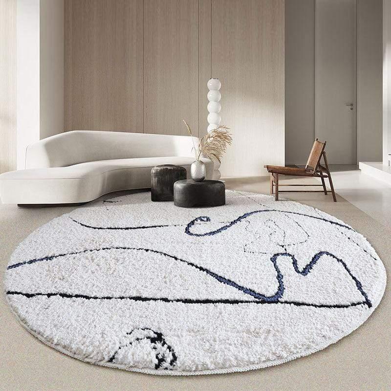 Shop 0 Nordic Round Carpet for Living Room Morocco Vintage Round Rug Large Coffee Table Mat Cotton Bedroom Home Carpet Decor Mademoiselle Home Decor