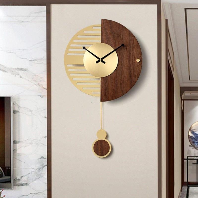 Shop 0 Walnut Wall Wall Clock Light Luxury Living Room Fashion Clock Home Modern New Chinese Simple Clock Wall Table Mademoiselle Home Decor