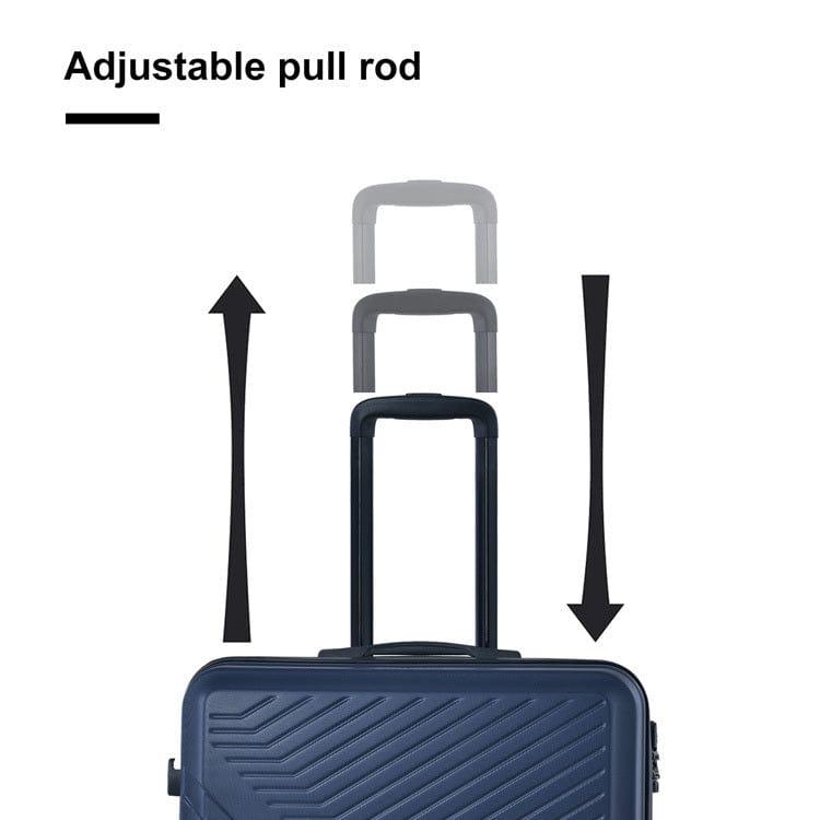 Shop 3 Piece Luggage Sets ABS Lightweight Suitcase with Two Hooks, Spinner Wheels, TSA Lock, (20/24/28) Navy Mademoiselle Home Decor