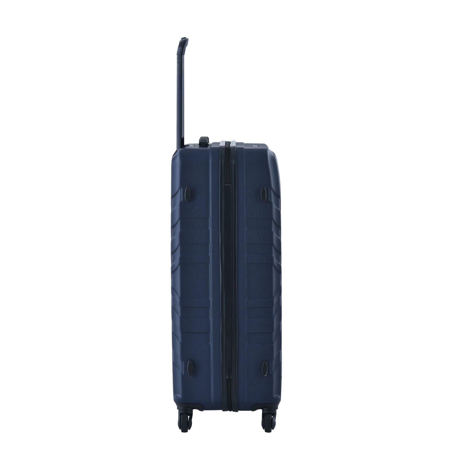 Shop 3 Piece Luggage Sets ABS Lightweight Suitcase with Two Hooks, Spinner Wheels, TSA Lock, (20/24/28) Navy Mademoiselle Home Decor