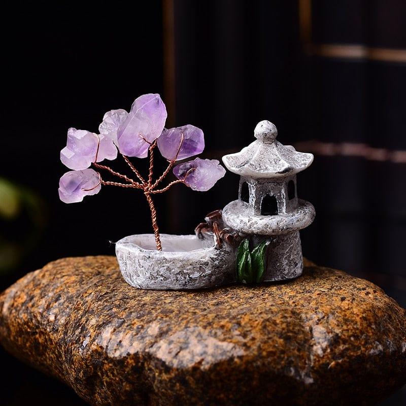 Shop 0 50x40x20mm 1PC Natural Amethyst Tree Crystal Quartz Mineral Ornaments Tree of Life Home Decoration Lucky tree Healing Pavilion Decorate Mademoiselle Home Decor