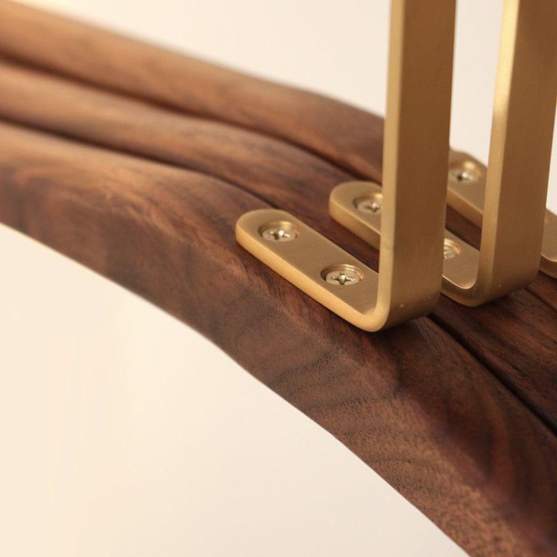 Shop 0 1PC High-grade Hanger Hook Black Walnut Solid Wood Brass Clothes Support Light Luxury Home Bedroom Seamless Non-slip Adult Mademoiselle Home Decor