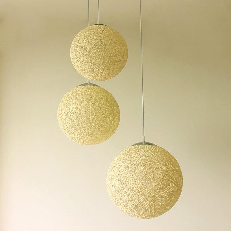 Shop 0 Rattan hemp ball restaurant modern minimalist casual mood chandelier clothing store bar bedroom lamp hemp rope chandelier Mademoiselle Home Decor