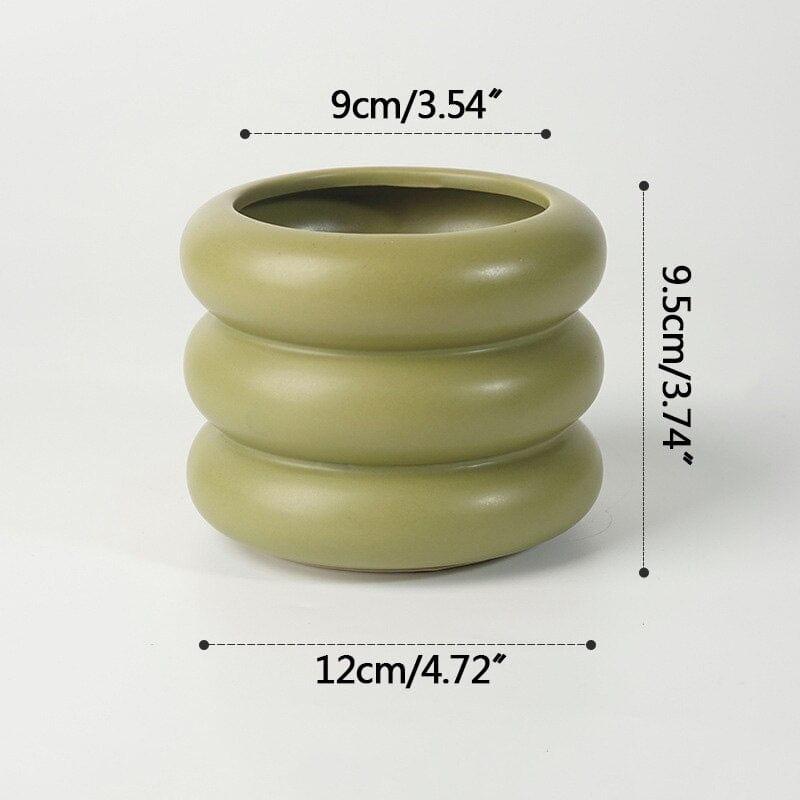 Shop 0 B Home Decoration Nordic Ins Morandi Round Pattern Green Ceramics Vase Light Luxury  Simple Ornaments Creativity Art Handicrafts Mademoiselle Home Decor