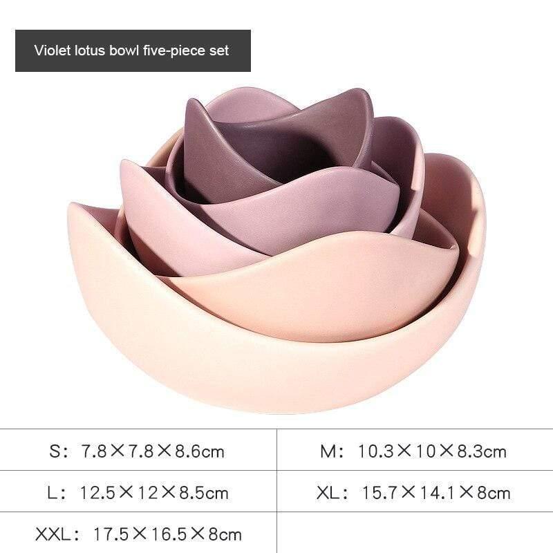 Shop 127838004 Pink 5pcs Cordona Bowls Collection Mademoiselle Home Decor