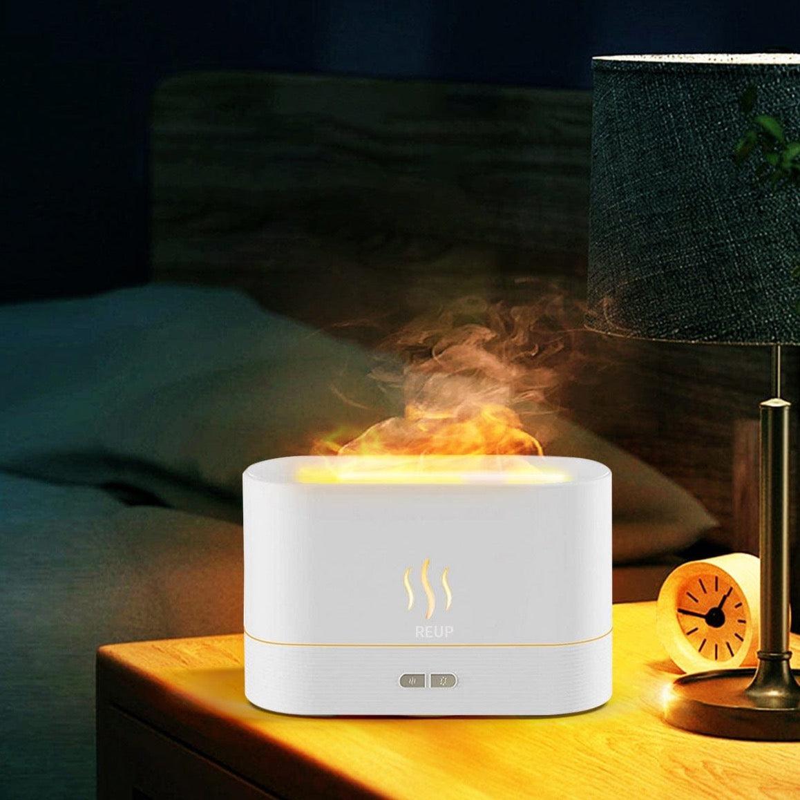 Shop 0 REUP Flame Aroma Diffuser Air Humidifier Ultrasonic Cool Mist Maker Fogger LED Essential Oil Jellyfish Difusor Fragrance Home Mademoiselle Home Decor