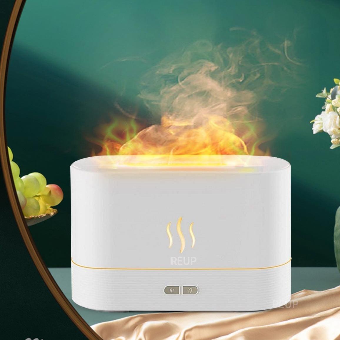 Shop 0 REUP Flame Aroma Diffuser Air Humidifier Ultrasonic Cool Mist Maker Fogger LED Essential Oil Jellyfish Difusor Fragrance Home Mademoiselle Home Decor