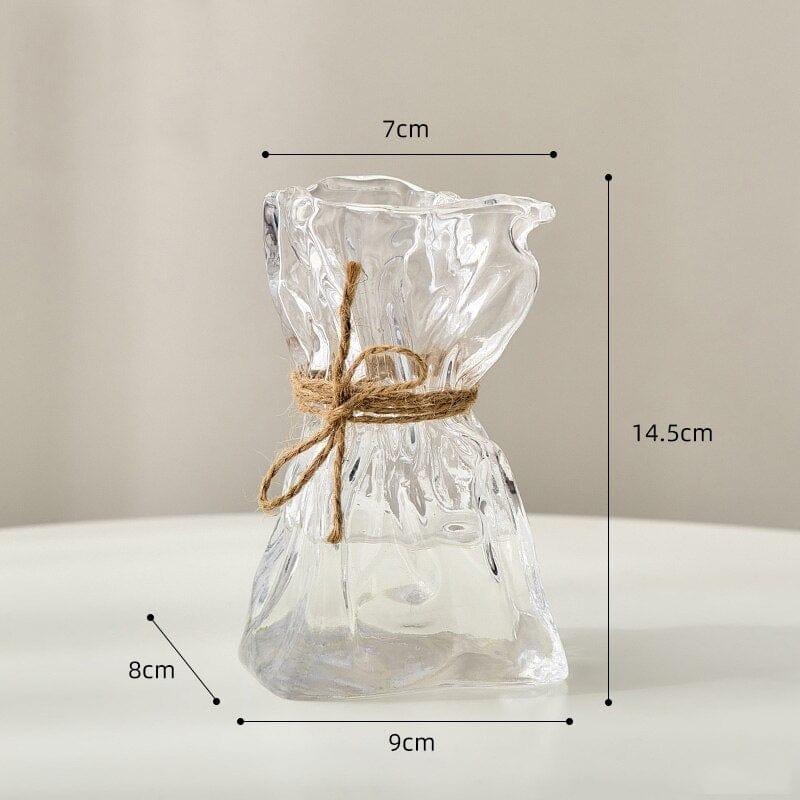 Shop 0 as picture Nordic Glass Vase Ins Style Creative Dektop Home Decor Transparent Dried Flower Arrangement Vases Simple Living Room Decoration Mademoiselle Home Decor