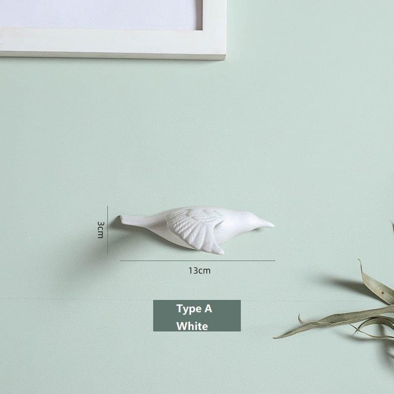 Shop 0 Type A-White / China 3D Ceramic Birds Shape Wall Hanging Decorations Simple Home Decorations Accessories Decoracao Para Casa Wall Crafts Ornaments Mademoiselle Home Decor