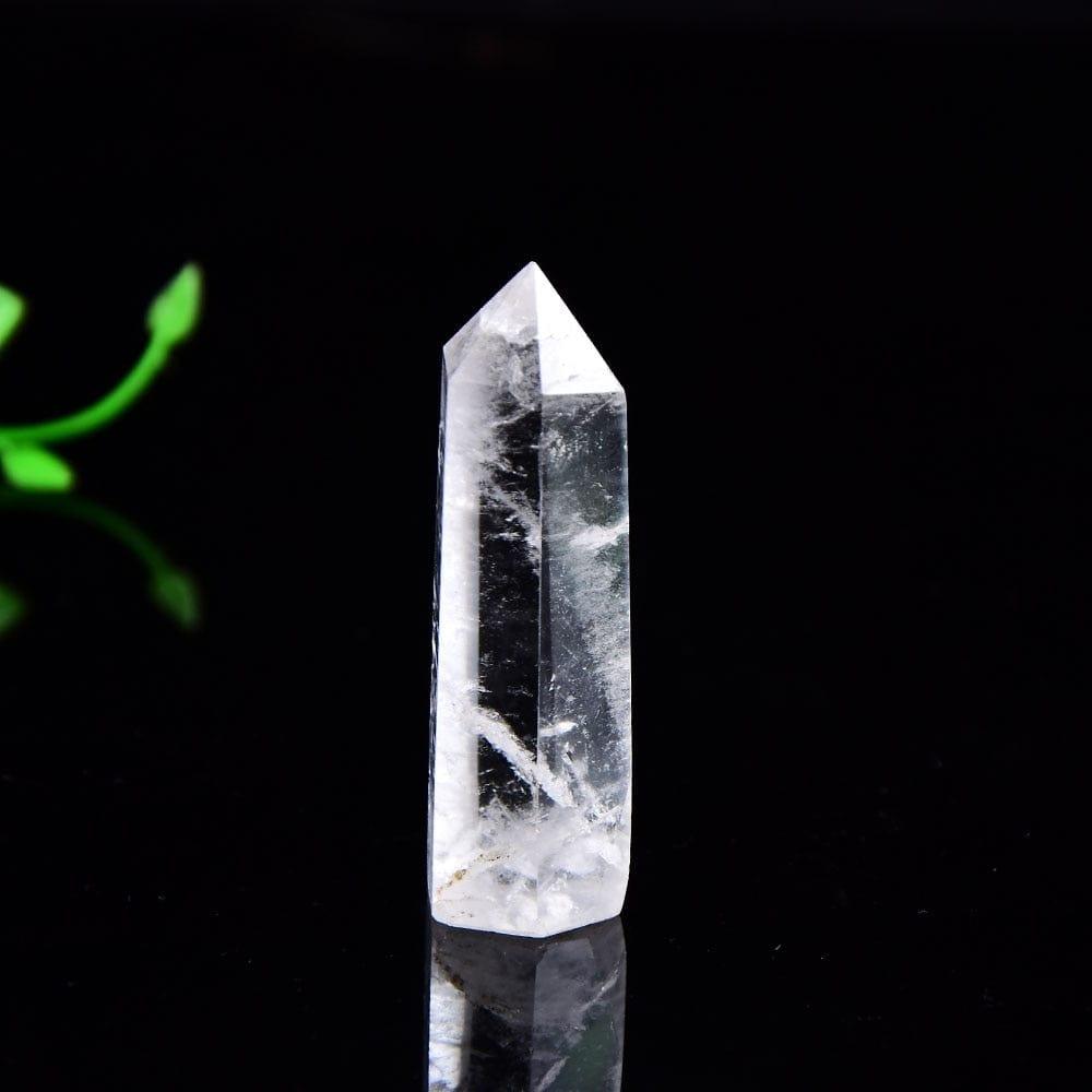 Shop 0 Clear Quartz / 50-60mm Natural Crystal Clear Quartz Transparency Quartz Point Healing Stone Hexagonal Prisms 50-80mm Obelisk Wand Stone Home Decor 1PC Mademoiselle Home Decor