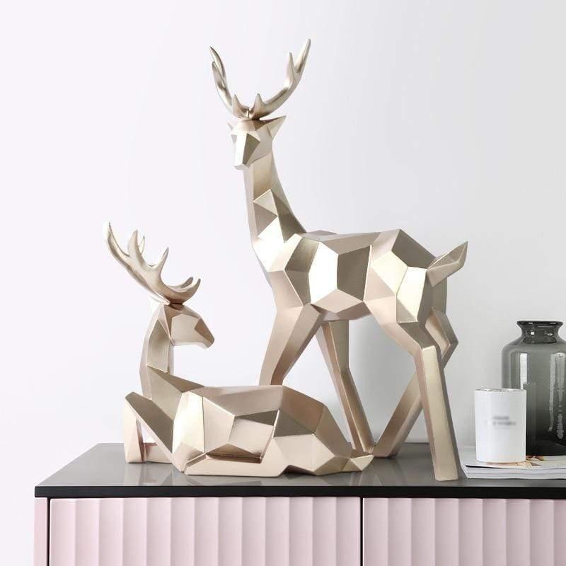 Shop 200044142 Gold Deer Sculpture Mademoiselle Home Decor