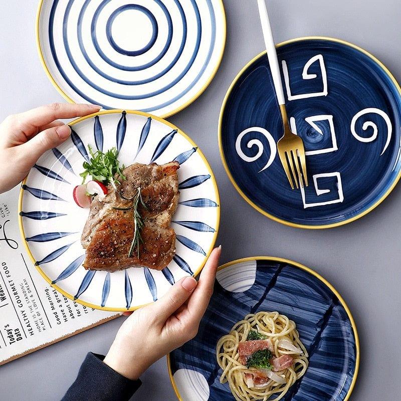 Shop 0 Japanese ceramic plate bone china dinnerware sets sushi Fruit salad dessert plates serving trays decorative christmas plates Mademoiselle Home Decor
