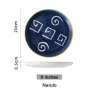 Shop 0 8 Naruto / China Japanese ceramic plate bone china dinnerware sets sushi Fruit salad dessert plates serving trays decorative christmas plates Mademoiselle Home Decor