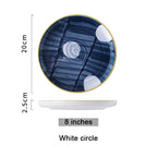 Shop 0 8 White circle / China Japanese ceramic plate bone china dinnerware sets sushi Fruit salad dessert plates serving trays decorative christmas plates Mademoiselle Home Decor