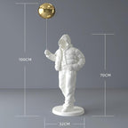 Shop 0 Nordic Style Originality Balloon Boy Floor Figure Statue Home Decoration Large Landing Living Room Decor Sculpture Figurine Mademoiselle Home Decor