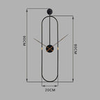 Shop 0 New Arrivals Modern Art Wall Clock Home Living Room Decor Watch Clock Simple Oval Metal Wall Clock Mute Wall Clocks Mademoiselle Home Decor