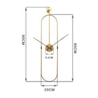 Shop 0 New Arrivals Modern Art Wall Clock Home Living Room Decor Watch Clock Simple Oval Metal Wall Clock Mute Wall Clocks Mademoiselle Home Decor